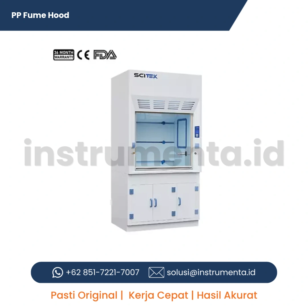 Authorized Distributor PP Fume Hood SCITEK FH-P Series Lemari Asam Polipropilena Tahan Bahan Kimia Korosif Laboratorium